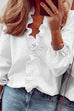 Camicia a maniche lunghe con scollo a V e volant Kelsidress
