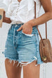 Pantaloncini Kelsidress Street Style con orlo grezzo strappati e tasche