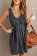 Minivestido sin mangas con botones Kelsidress en 4 colores