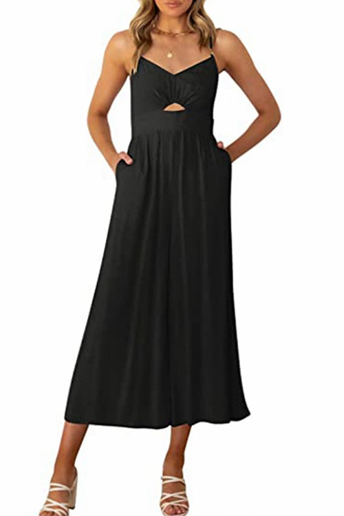 Tuta a vita alta con taglio a gamba larga Kelsidress