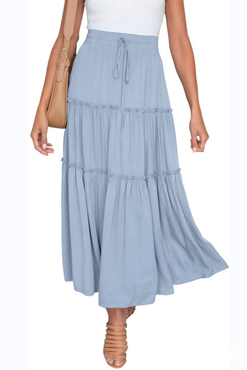 Kelsidress - Robe trapèze froncée à bretelles spaghetti à nouer sur les épaules