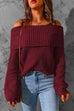 Kelsidress Off Shoulder Long Sleeve Solid Sweater