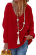 Kelsidress V Neck Long Sleeve Hollow Out Knit Sweater
