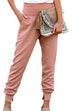 Kelsidress Pantaloni da jogging casual con lacci in vita strappati