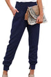 Kelsidress Pantaloni da jogging casual con lacci in vita strappati