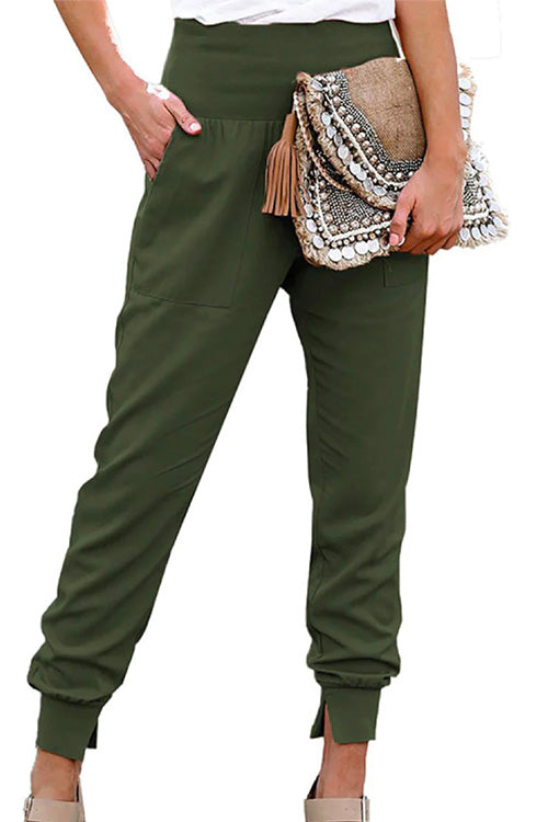 Kelsidress Pantaloni da jogging casual con lacci in vita strappati