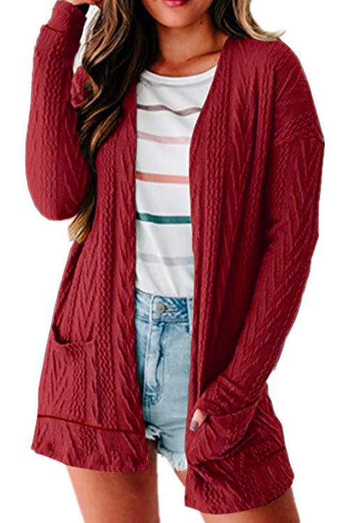 Pull cape en tricot torsadé chaud à col roulé Kelsidress