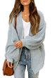 Kelsidress Open Front Lantern Sleeve Knit Cardigans