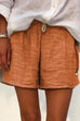 Kelsidress Tie Waist Wide Leg Striped Shorts with Pockets