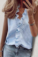 Camicetta senza maniche con scollo a V e volant Kelsidress