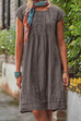 Abito Kelsidress a maniche corte con scollo a U solido