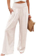 Pantaloni a gamba larga con tasche elastiche in vita Kelsidress