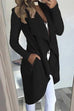 Cardigan midi aperto sul davanti a maniche lunghe con drappeggio a maniche lunghe Kelsidress
