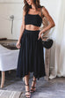 Set di canottiera e gonna a balze con allacciatura alle spalle di Kelsidress