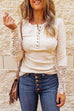 Kelsidress Lace Splice Buttons Shirt (in 3 colors)