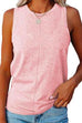 Kelsidress Solid Crewneck Casual Sleeveless Top