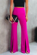 Kelsidress Split Hem High Waisted Wide Leg Pants