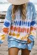 Kelsidress Casual Tie Dye Cozy Sweatshirt Dress