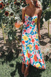 Vestido floral con tirantes finos y escote en V de Kelsidress