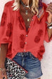 Kelsidress Buttons V Neck Pineapple Printed Shirt