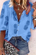 Kelsidress Buttons V Neck Pineapple Printed Shirt