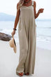 Kelsidress Buttons Wide Leg Tank Jumpsuit avec poches