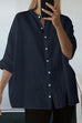 Kelsidress 3/4 Sleeve Button Down Solid Shirt