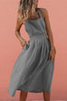 Kelsidress Elegant Sleeveless Pleated Tank Dress