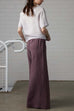 Kelsidress Wide Leg Cotton Linen Solid Pants