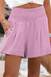 Kelsidress Shorts mit hoher Taille und weitem Bein und Rüschen