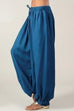 Kelsidress Tie Waist Ruched Wide Leg Harem Pants