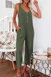 Kelsidress Buttons Wide Leg Tank Jumpsuit avec poches