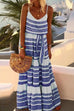 Kelsidress Casual Tie Waist Ruffle Printed Cami Dress