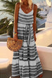 Kelsidress Casual Tie Waist Ruffle Printed Cami Dress