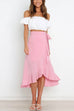 Kelsidress Tie Waist Ruffle Wrapped Skirt