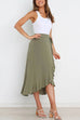 Kelsidress Tie Waist Ruffle Wrapped Skirt