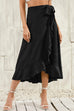 Kelsidress Tie Waist Ruffle Wrapped Skirt