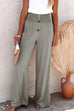 Kelsidress Buttons Wide Leg Cotton Linen Pants