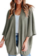 Kelsidress Solid Open Front Kimono Knit Cardigans