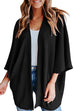 Kelsidress Solid Open Front Kimono Knit Cardigans