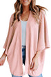 Kelsidress Solid Open Front Kimono Knit Cardigans