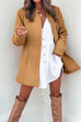 Kelsidress Stand Collar Open Front Cardigan with Pockets