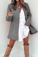 Kelsidress Stand Collar Open Front Cardigan with Pockets