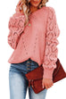 Kelsidress Crewneck Long Sleeve Hollow Out Sweater