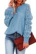 Kelsidress Crewneck Long Sleeve Hollow Out Sweater