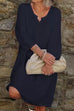 Camicia in tinta unita abbottonata con maniche a 3/4 Kelsidress