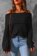 Kelsidress Off Shoulder Long Sleeve Solid Sweater