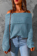 Kelsidress Off Shoulder Long Sleeve Solid Sweater