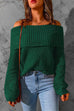 Kelsidress Off Shoulder Long Sleeve Solid Sweater