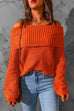 Kelsidress Off Shoulder Long Sleeve Solid Sweater